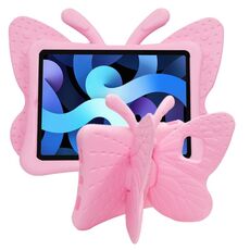 Custodia per tablet antiurto EVA per bambini con staffa a farfalla per iPad Pro 11 2024 (rosa)
