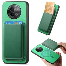 Custodia per telefono con cover posteriore in PU per vivo S18e 5G Retro Magsafe Card Bag (verde)