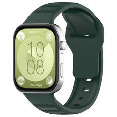 Per Huawei Watch Fit 3 cinturino sportivo in silicone con texture a pois ondulati (verde)
