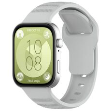 Per Huawei Watch Fit 3 cinturino sportivo in silicone con texture a pois ondulati (grigio)