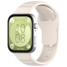 Per Huawei Watch Fit 3 cinturino sportivo in silicone con texture a pois ondulati (Starlight)