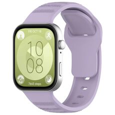 Per Huawei Watch Fit 3 cinturino sportivo in silicone con texture a punti ondulati (viola)