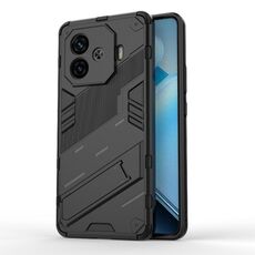 Per vivo iQOO Z9 Turbo 5G Punk Armor 2 in 1 PC + custodia per telefono in TPU con supporto (nero)