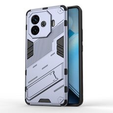 Per vivo iQOO Z9 Turbo 5G Punk Armor 2 in 1 PC + custodia per telefono in TPU con supporto (grigio)