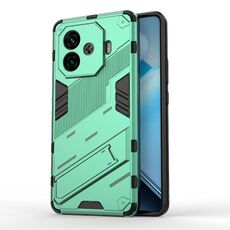 Per vivo iQOO Z9 Turbo 5G Punk Armor 2 in 1 PC + custodia per telefono in TPU con supporto (verde)