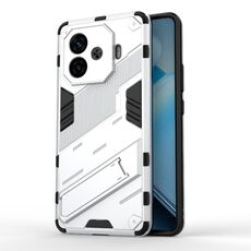 Per vivo iQOO Z9 Turbo 5G Punk Armor 2 in 1 PC + custodia per telefono in TPU con supporto (bianco)