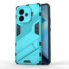 Per vivo iQOO Z9 Turbo 5G Punk Armor 2 in 1 PC + custodia per telefono TPU con supporto (blu)
