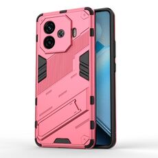 Per vivo iQOO Z9 Turbo 5G Punk Armor 2 in 1 PC + custodia per telefono in TPU con supporto (rosso chiaro)