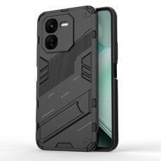 Per vivo iQOO Z9X 5G Punk Armor 2 in 1 PC + custodia per telefono TPU con supporto (nero)