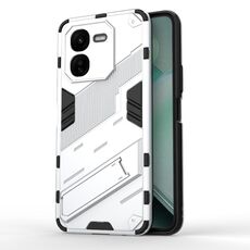 Per vivo iQOO Z9X 5G Punk Armor 2 in 1 PC + custodia per telefono TPU con supporto (bianco)