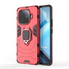 Per vivo iQOO Z9 Turbo 5G antiurto PC + custodia per telefono con supporto in TPU (rosso)
