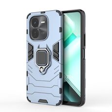 Per vivo iQOO Z9X 5G antiurto PC + custodia per telefono con supporto in TPU (blu navy)