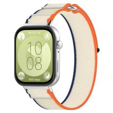 Per cinturino in nylon Huawei Watch Fit3 Loop (beige arancione)