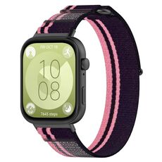 Per Huawei Watch Fit3 Loop cinturino in nylon (rosa viola)