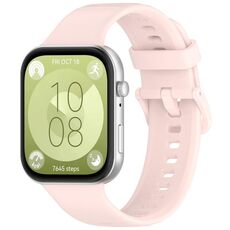 Per Huawei Watch Fit3 cinturino sportivo in silicone con fibbia colorata (rosa)