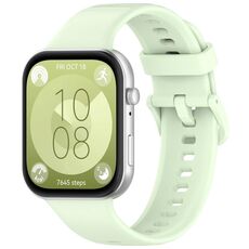 Per Huawei Watch Fit3 cinturino sportivo in silicone con fibbia colorata (verde)