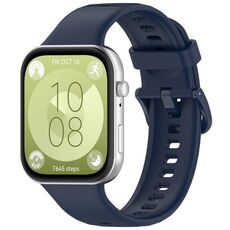 Per Huawei Watch Fit3 cinturino sportivo in silicone con fibbia colorata (blu notte)