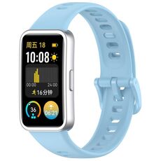 Per Huawei Band 9/9 NFC / 8/8 NFC Nail Button cinturino in silicone lucido (azzurro)