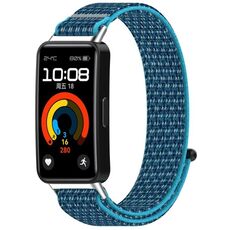 Per Huawei Band 9/9 NFC / 8/8 NFC cinturino in nylon con gancio e chiusura ad anello (blu oceano)