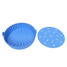 Stampi per dolci addensati con teglia da forno a doppio strato di grandi dimensioni per friggitrice ad aria da 8,5-10 pollici (blu)