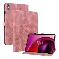 Custodia per tablet in pelle goffrata giglio per Lenovo Tab M10 5G 2023 (rosa)
