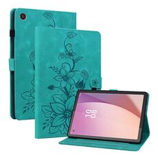 Custodia per tablet in pelle goffrata giglio per Lenovo Tab M8 4a generazione TB300FU (verde)