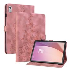 Custodia per tablet in pelle goffrata Giglio per Lenovo Tab M9 (rosa)