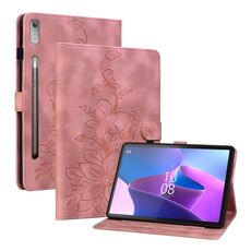 Custodia per tablet in pelle goffrata giglio per Lenovo Tab P11 Pro Gen 2 11.2 (rosa)