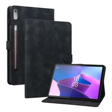 Custodia per tablet in pelle goffrata giglio per Lenovo Tab P11 Pro Gen 2 11.2 (nera)