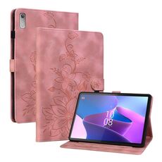 Custodia per tablet in pelle goffrata giglio per Lenovo Tab P11 Gen 2 11.5 (rosa)
