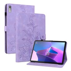 Custodia per tablet in pelle goffrata giglio per Lenovo Tab P11 Gen 2 11.5 (viola)