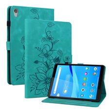 Custodia per tablet in pelle goffrata Giglio per Lenovo Tab M8 HD 8.0 (verde)