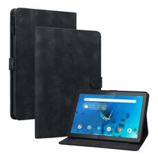 Custodia per tablet in pelle goffrata giglio per Lenovo Tab M10 X605 /M10 HD X505 (nero)