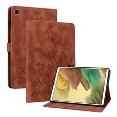 Custodia per tablet in pelle goffrata Giglio per Samsung Galaxy Tab S5e T720 (marrone)