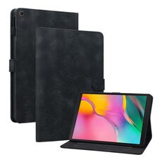 Custodia per tablet in pelle goffrata Giglio per Samsung Galaxy Tab A 10.1 2019 (nera)