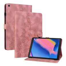 Custodia per tablet in pelle goffrata Giglio per Samsung Galaxy Tab A 8.0 2019 (rosa)