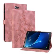 Custodia per tablet in pelle goffrata Giglio per Samsung Galaxy Tab A 10.1 2016 (rosa)
