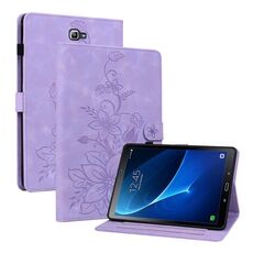 Custodia per tablet in pelle goffrata Giglio per Samsung Galaxy Tab A 10.1 2016 (viola)