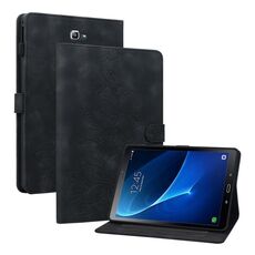 Custodia per tablet in pelle goffrata Giglio per Samsung Galaxy Tab A 10.1 2016 (nera)