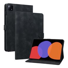 Custodia per tablet in pelle goffrata Giglio per Xiaomi Pad 6 11.0 2023 (nera)