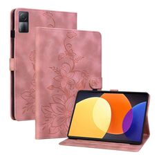 Custodia per tablet in pelle goffrata Giglio per Xiaomi Redmi Pad 10.61 (rosa)