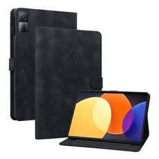 Custodia per tablet in pelle goffrata Giglio per Xiaomi Redmi Pad 10.61 (nera)
