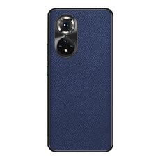 Custodia per telefono in pelle PU con texture incrociata per Honor 50 Pro (blu zaffiro)