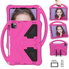 Per iPad Air 11 2024 Custodia tablet antiurto EVA con supporto (rosa rosso)