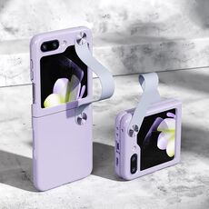 Custodia per PC con supporto per cinturino UV per Samsung Galaxy Z Flip6 5G (viola)