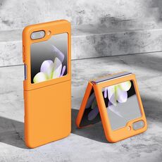 Custodia pieghevole antiurto per Samsung Galaxy Z Flip6 5G Skin Feeling (arancione)