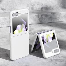 Custodia pieghevole antiurto per Samsung Galaxy Z Flip6 5G Skin Feeling (bianca)