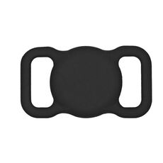 Per Airtag Pet Collar Tracker Custodia in silicone Custodia protettiva per dispositivo anti-smarrimento del cane (Nero)