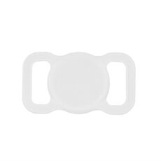Per Airtag Pet Collar Tracker Custodia in silicone Custodia protettiva per dispositivo anti-smarrimento per cani (Bianco)