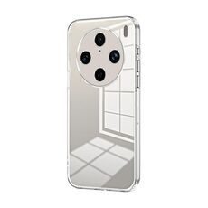 Per vivo X100s Pro Custodia per telefono con foro sottile con placcatura trasparente (trasparente)